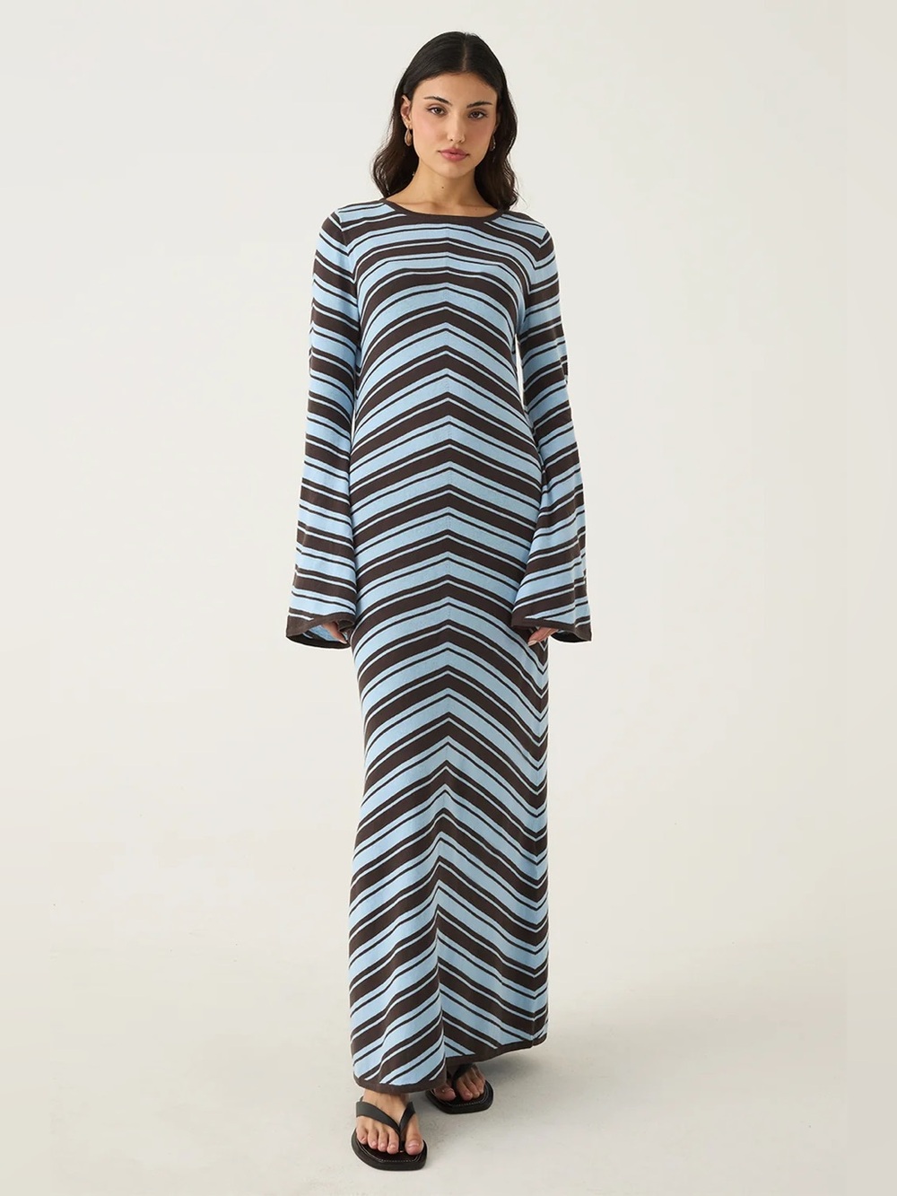 lyra modest Siya Chevron Maxi Dress